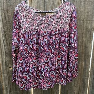 Lucky Brand beautiful bohemian blouse